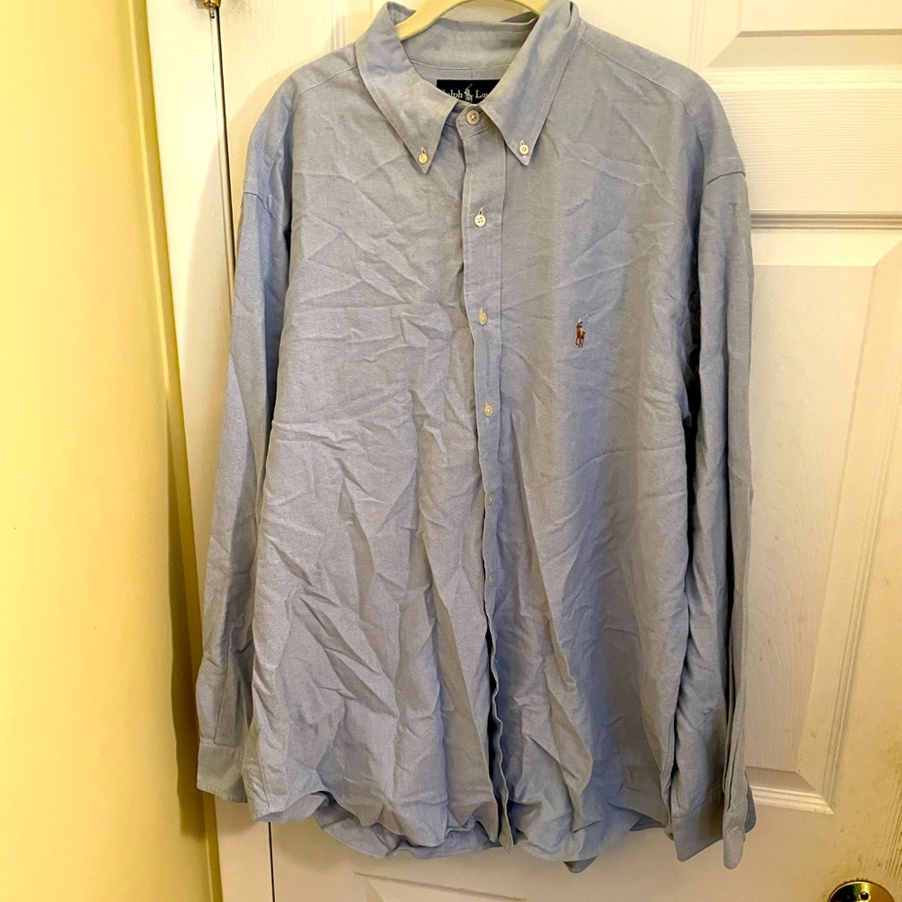 Ralph Lauren Men’s Blue Button Down Dress Shirt
